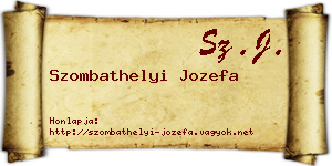 Szombathelyi Jozefa névjegykártya